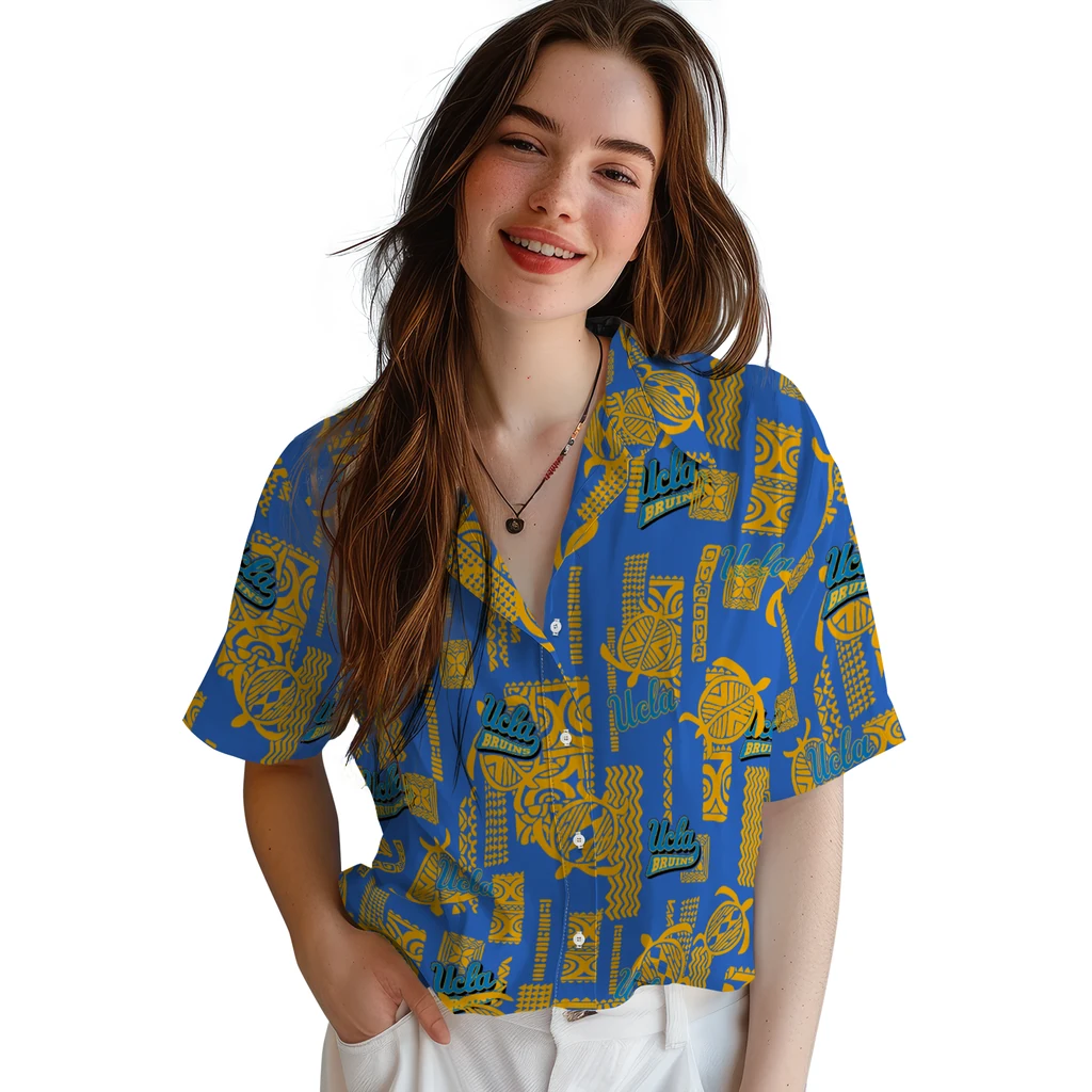 UCLA Bruins Hawaiian Shirt - Turtle Lines ucla bruins turtle lines blue hawaiian shirts latest model