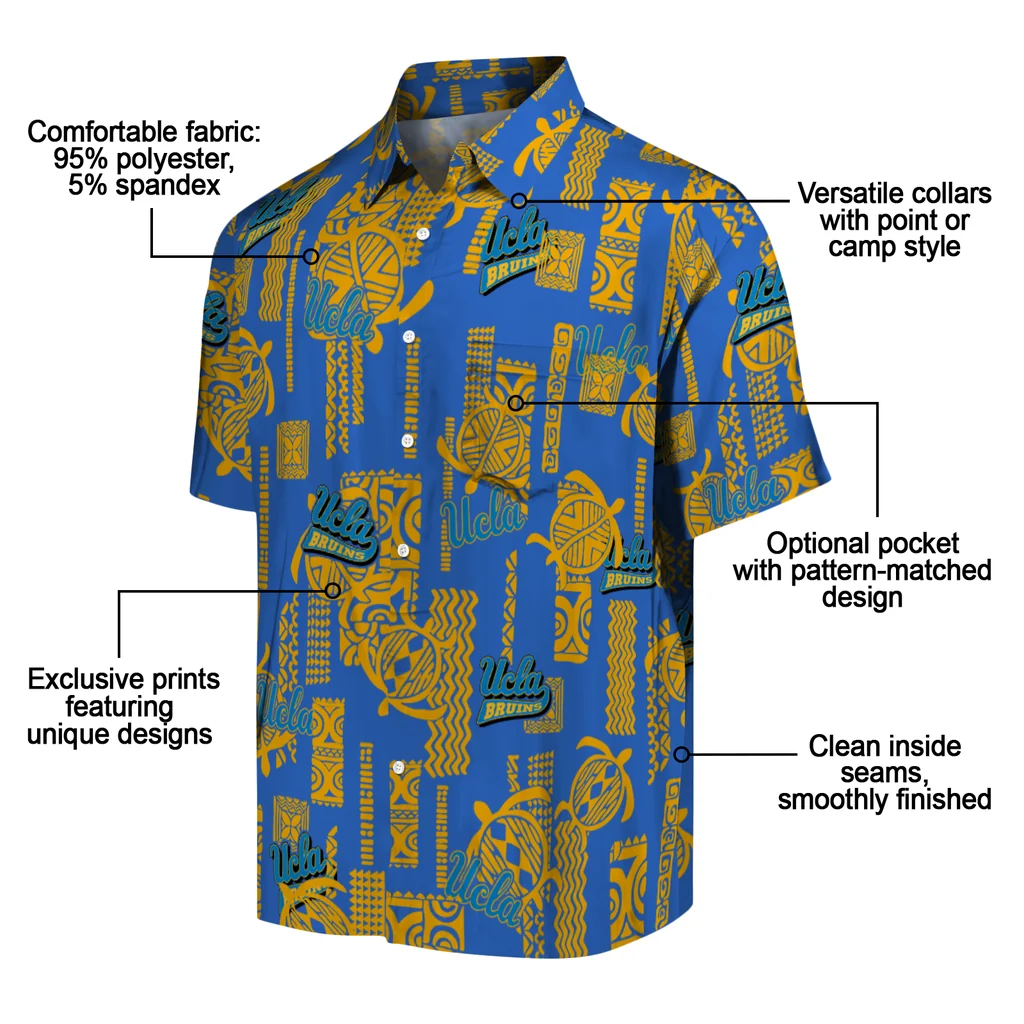UCLA Bruins Hawaiian Shirt - Turtle Lines ucla bruins turtle lines blue hawaiian shirts new arrival