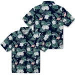 UConn Huskies Hawaiian Shirt – Flamingo and Hibiscus