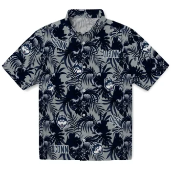 uconn huskies hibiscus exotic blue hawaiian shirts best selling