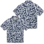 UConn Huskies Hawaiian Shirt – Hibiscus Motif