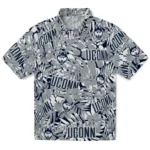 UConn Huskies Hawaiian Shirt – Hibiscus Overlay