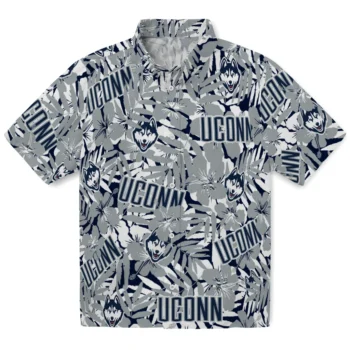 uconn huskies hibiscus overlay hawaiian shirts best selling