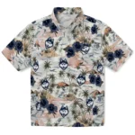 UConn Huskies Hawaiian Shirt – Hibiscus Seaside
