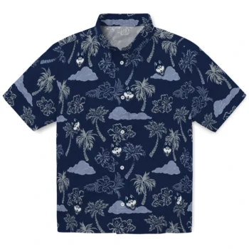 uconn huskies palm and clouds blue hawaiian shirts best selling