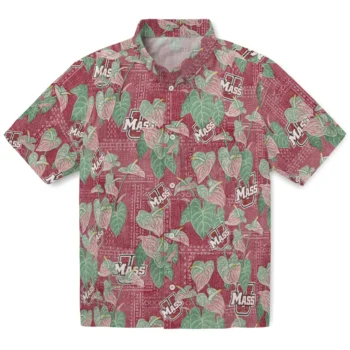 umass minutemen anthurium overlay red hawaiian shirts best selling