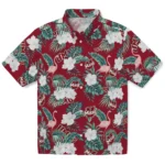 UMass Minutemen Hawaiian Shirt – Flamingo and Hibiscus