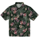 UMass Minutemen Hawaiian Shirt – Hibiscus Leaves Pattern