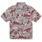 UMass Minutemen Hawaiian Shirt – Hibiscus Overlay