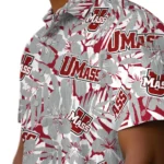 UMass Minutemen Hawaiian Shirt – Hibiscus Overlay