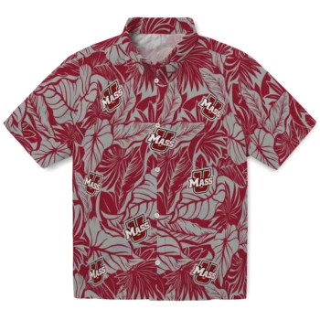 umass minutemen monstera layer red hawaiian shirts best selling