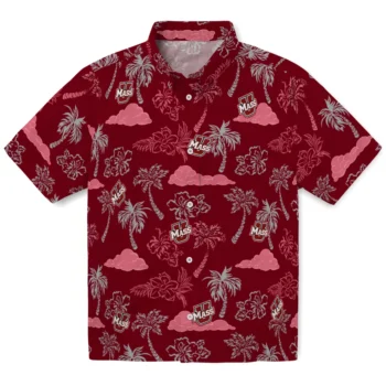 umass minutemen palm and clouds red hawaiian shirts best selling