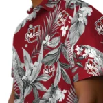 UMass Minutemen Hawaiian Shirt – Palm Leaves