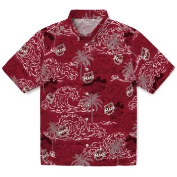 umass minutemen wave palm red hawaiian shirts best selling