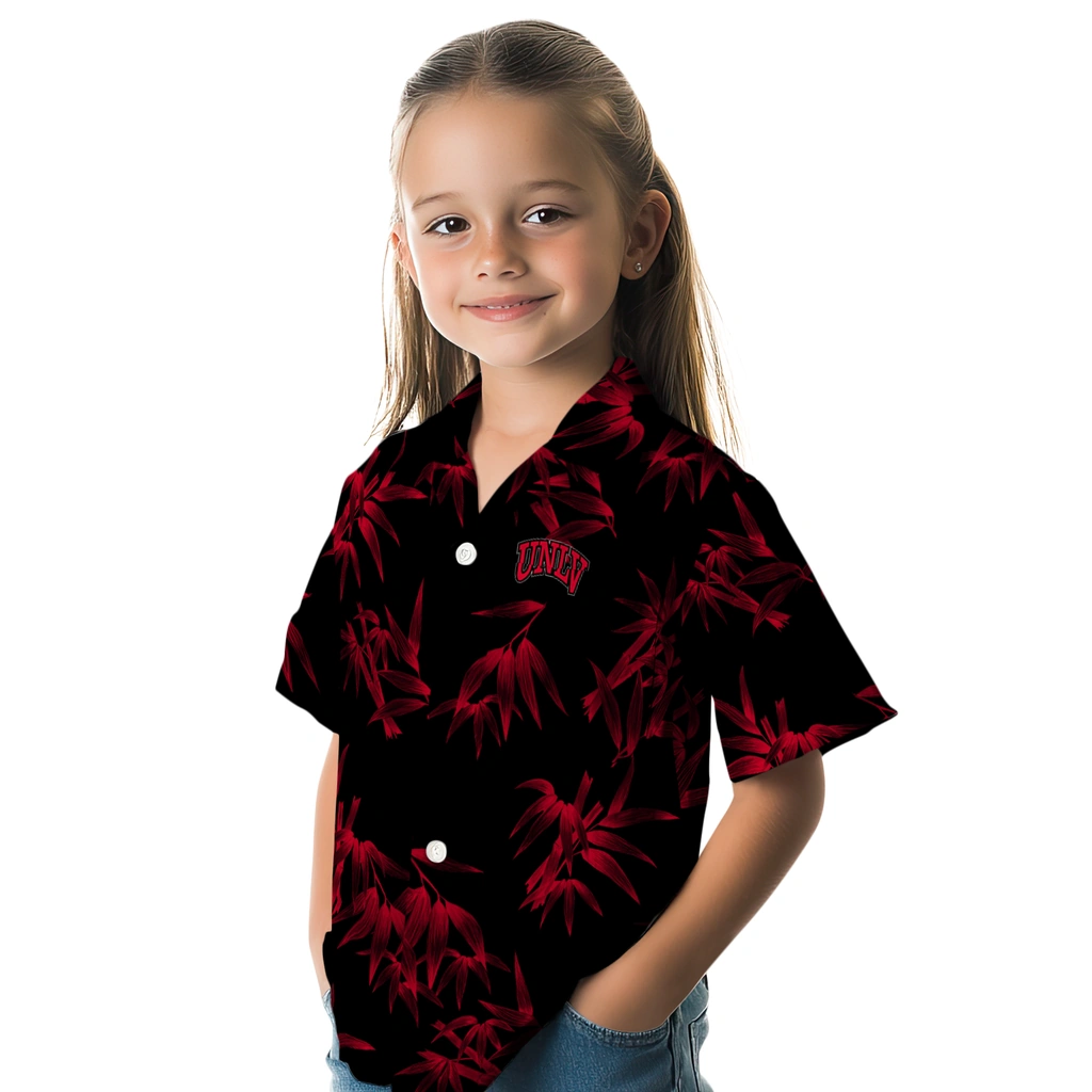 UNLV Rebels Hawaiian Shirt - Bamboo Branches unlv rebels bamboo branches red black hawaiian shirts premium grade