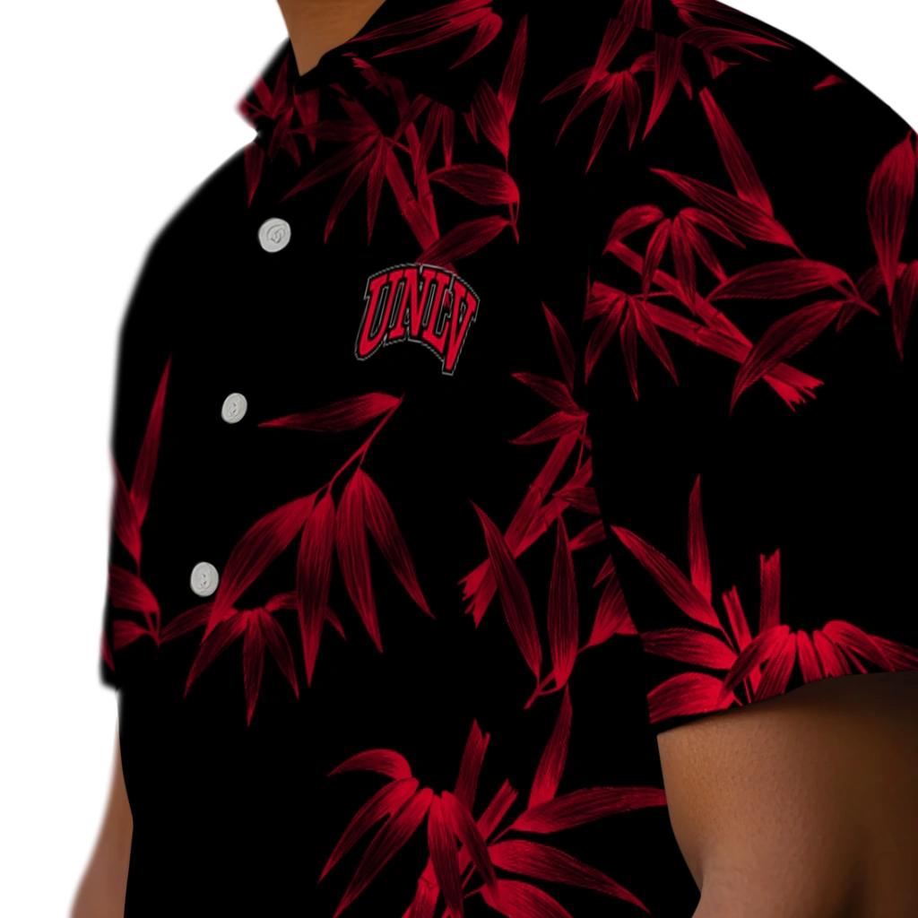 UNLV Rebels Hawaiian Shirt - Bamboo Branches unlv rebels bamboo branches red black hawaiian shirts trendy