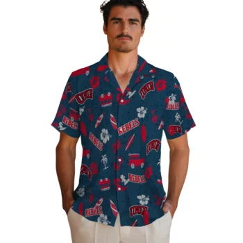 unlv rebels beach vibe navy hawaiian shirts fashion forward