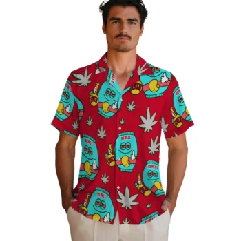 unlv rebels bong smile red hawaiian shirts fashion forward