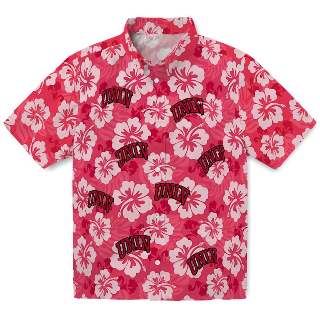 UNLV Rebels Hawaiian Shirt - Hibiscus Cluster unlv rebels hibiscus cluster red hawaiian shirts best selling