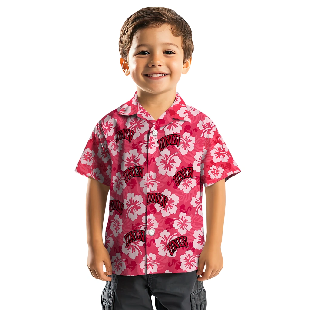 UNLV Rebels Hawaiian Shirt - Hibiscus Cluster unlv rebels hibiscus cluster red hawaiian shirts top rated
