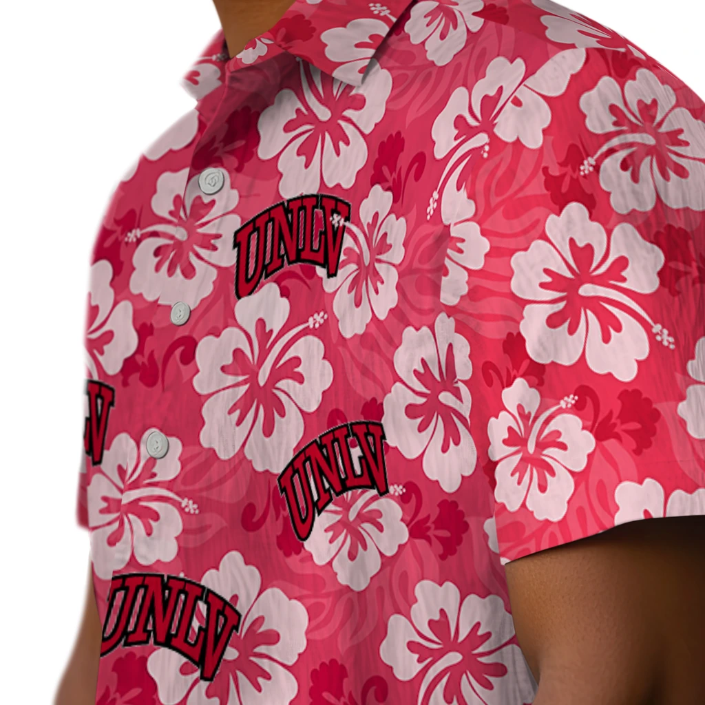 UNLV Rebels Hawaiian Shirt - Hibiscus Cluster unlv rebels hibiscus cluster red hawaiian shirts trendy