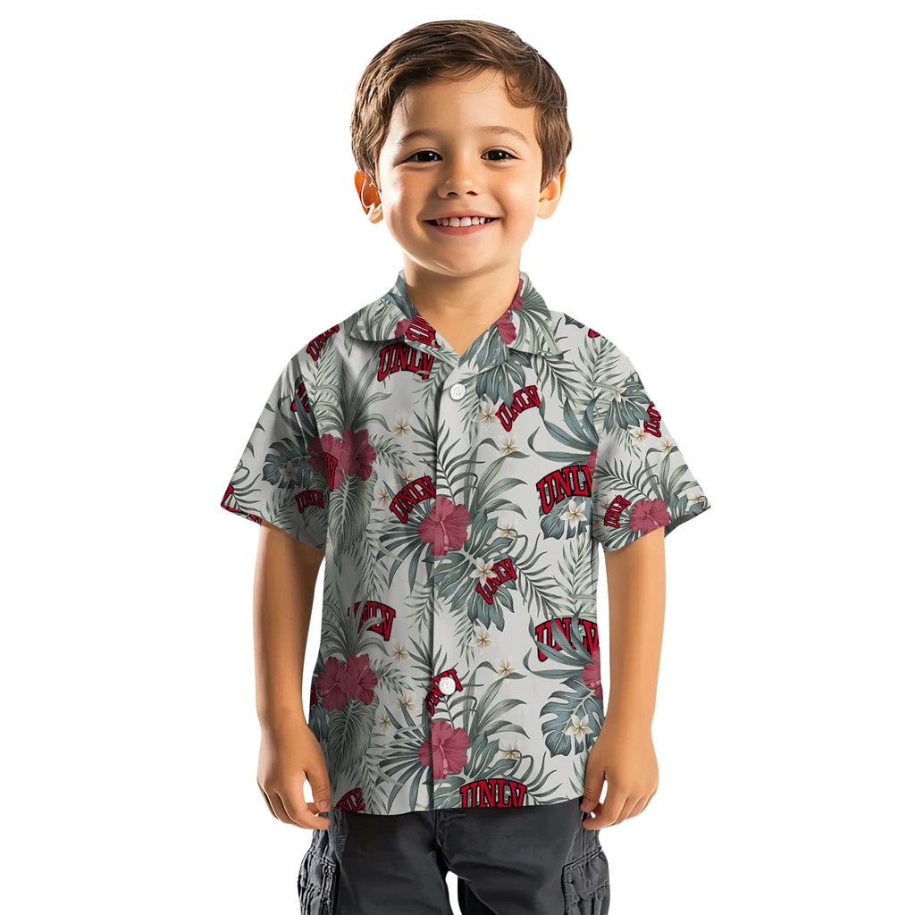 UNLV Rebels Hawaiian Shirt - Hibiscus Designs unlv rebels hibiscus designs beige hawaiian shirts top rated