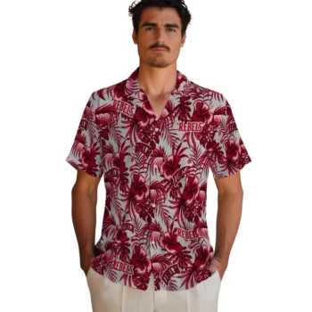 unlv rebels hibiscus exotic red hawaiian shirts fashion forward