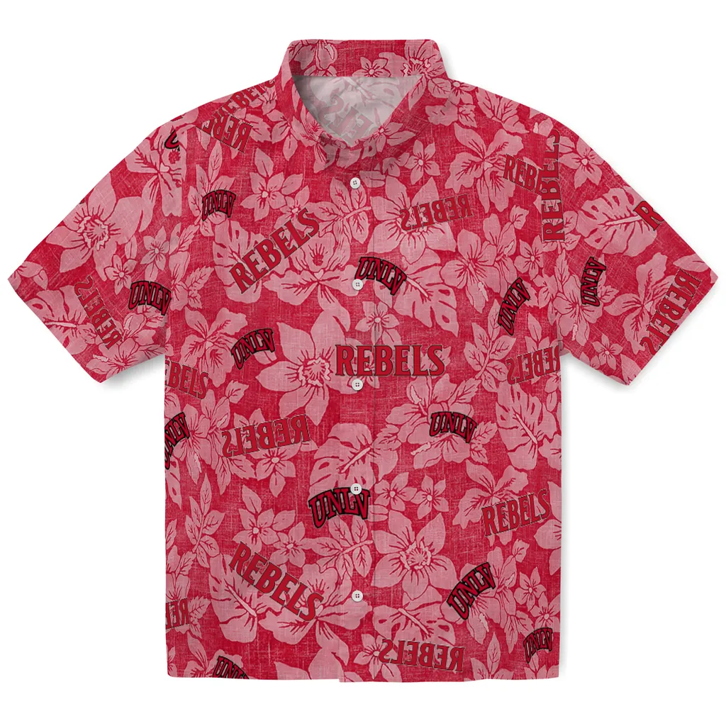 UNLV Rebels Hawaiian Shirt - Hibiscus Oasis unlv rebels hibiscus oasis red hawaiian shirts best selling