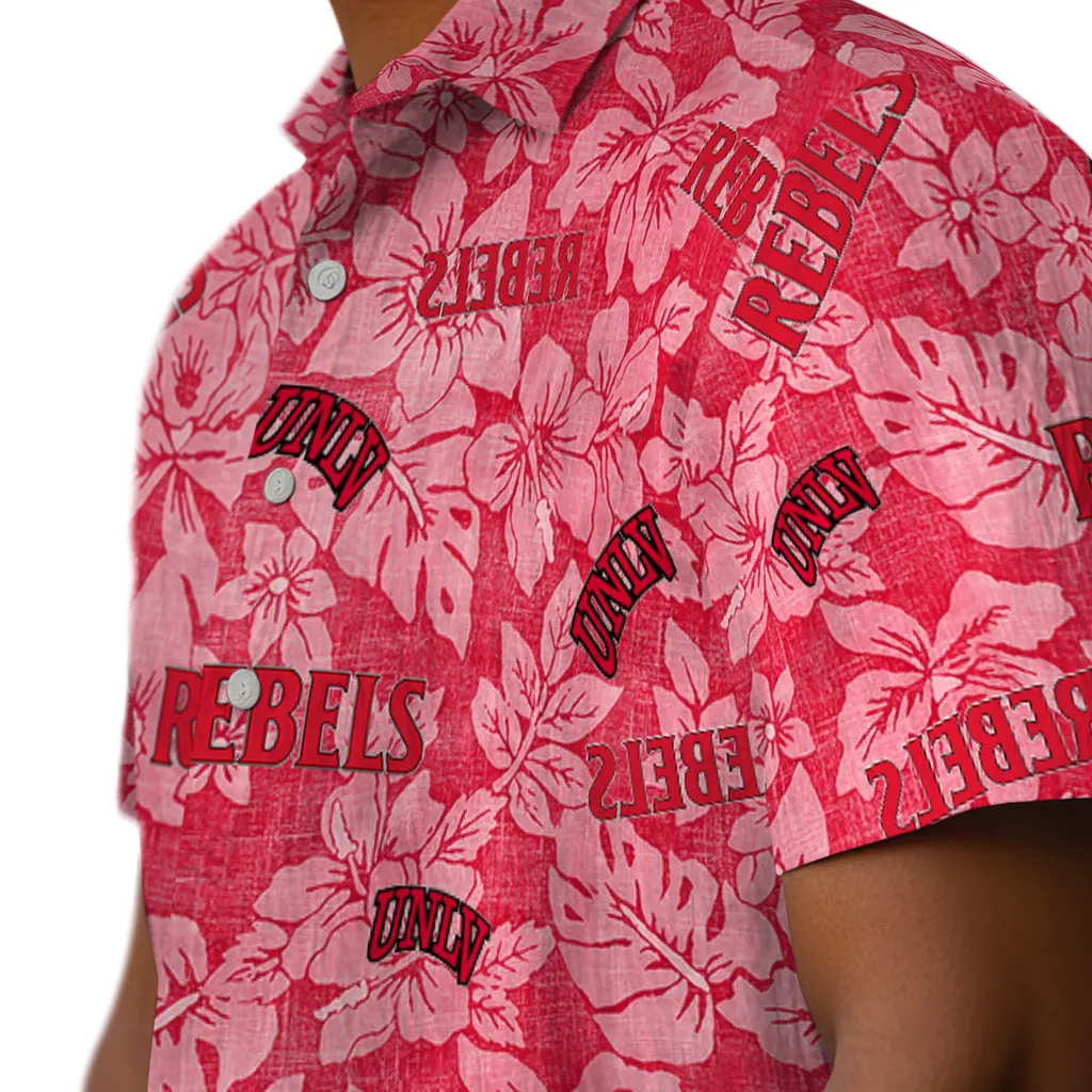 UNLV Rebels Hawaiian Shirt - Hibiscus Oasis unlv rebels hibiscus oasis red hawaiian shirts trendy