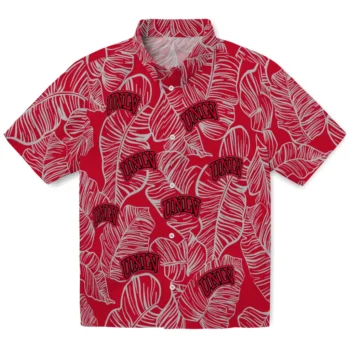 unlv rebels leaf outline red hawaiian shirts best selling