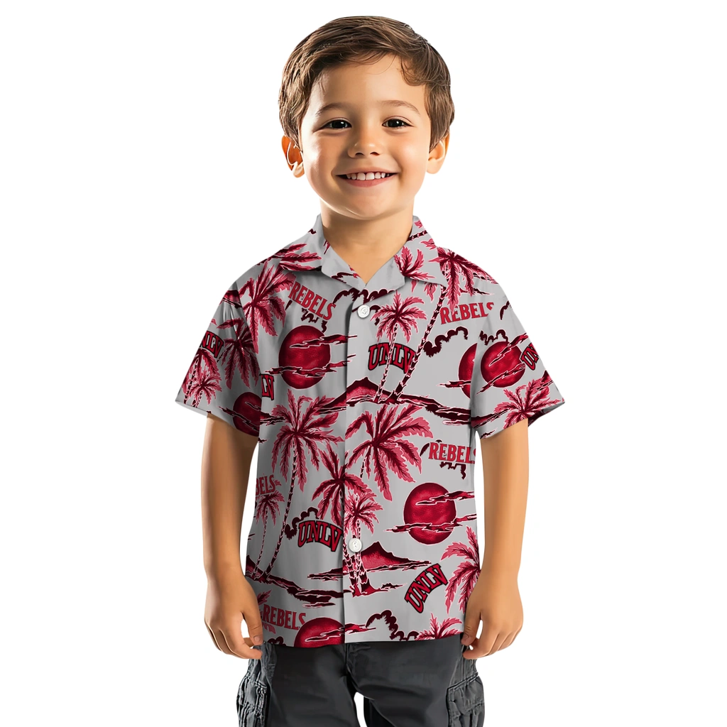 UNLV Rebels Hawaiian Shirt - Palm Sunset unlv rebels palm sunset hawaiian shirts top rated