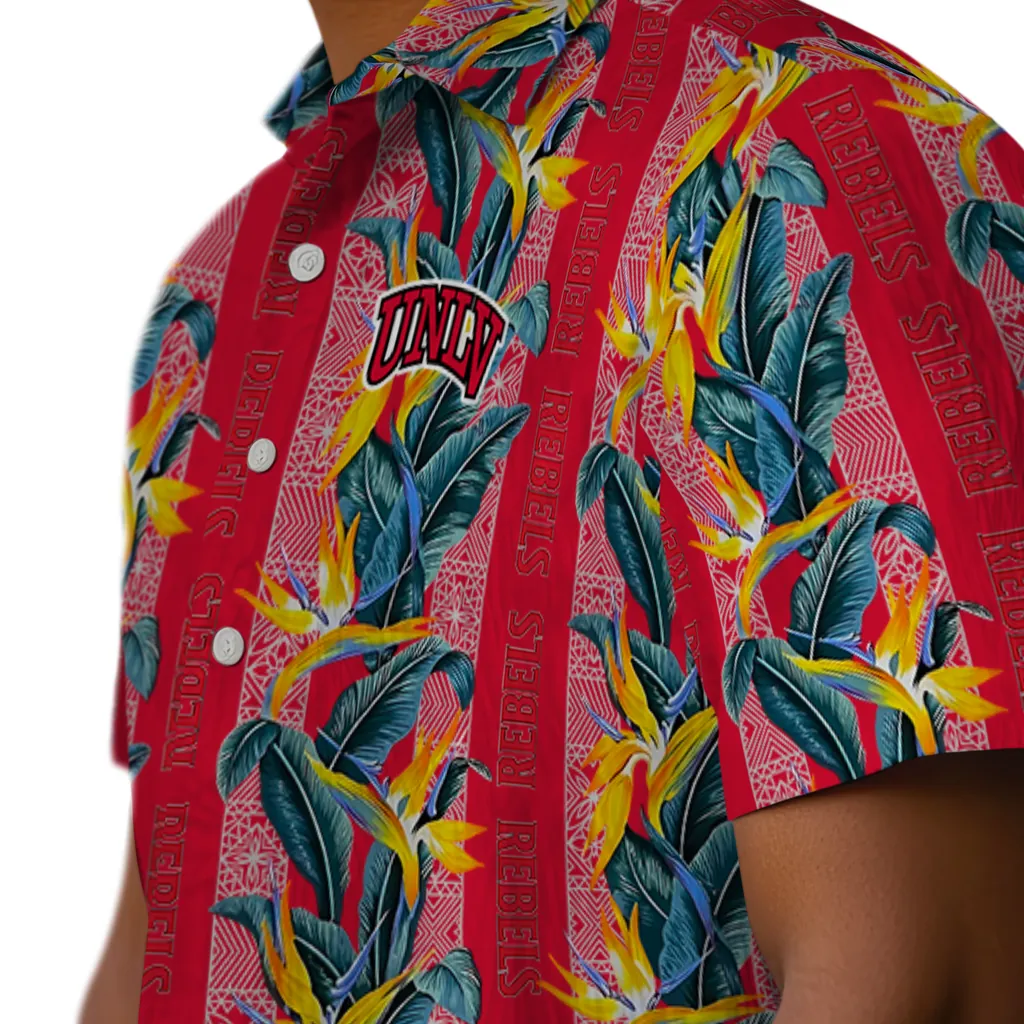UNLV Rebels Hawaiian Shirt - Paradise Vines unlv rebels paradise vines red hawaiian shirts trendy