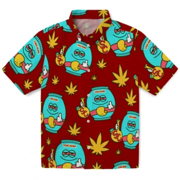 usc trojans bong smile red hawaiian shirts best selling