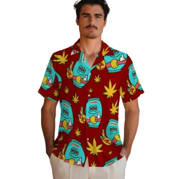 usc trojans bong smile red hawaiian shirts fashion forward