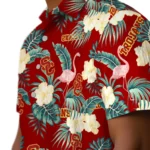 USC Trojans Hawaiian Shirt – Flamingo and Hibiscus