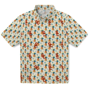 usc trojans pineapple delight beige hawaiian shirts best selling