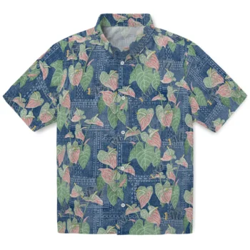 utah jazz anthurium overlay navy hawaiian shirts best selling