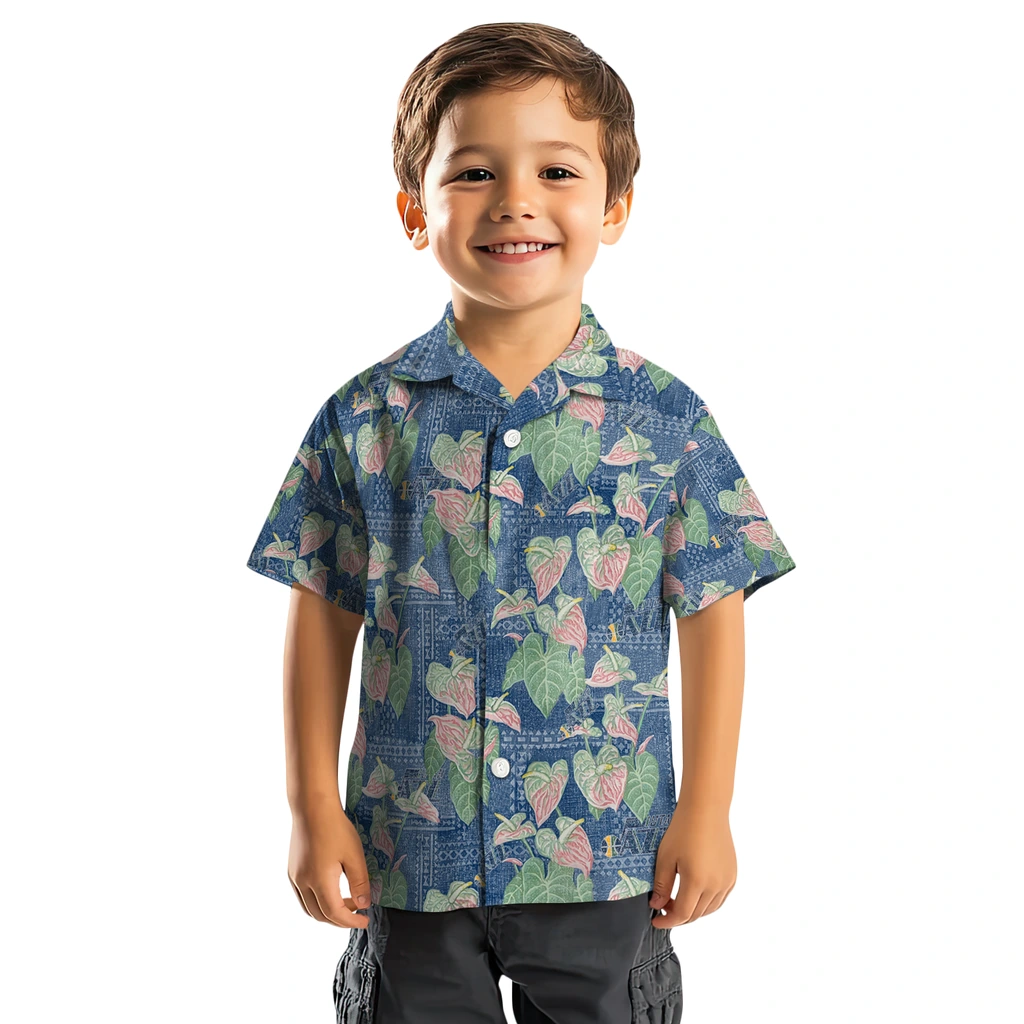 Utah Jazz Hawaiian Shirt - Anthurium Overlay utah jazz anthurium overlay navy hawaiian shirts top rated