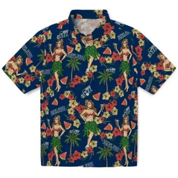 utah jazz hawaiian girls design navy hawaiian shirts best selling