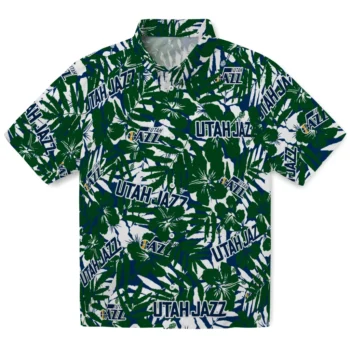 utah jazz hibiscus overlay hawaiian shirts best selling