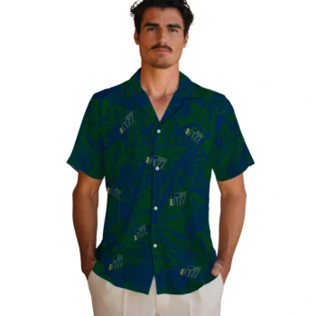 utah jazz monstera layer navy hawaiian shirts fashion forward