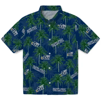 utah jazz palm grove navy hawaiian shirts best selling