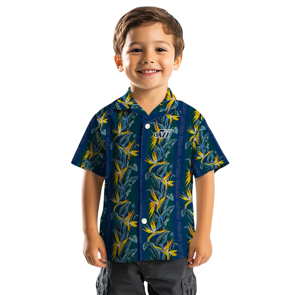 Utah Jazz Hawaiian Shirt - Paradise Vines utah jazz paradise vines navy hawaiian shirts top rated
