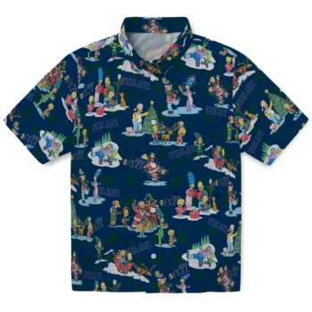 utah jazz simpsons christmas navy hawaiian shirts best selling