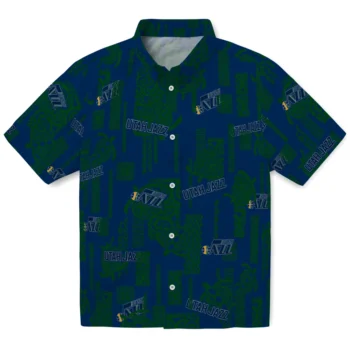 utah jazz turtle lines navy hawaiian shirts best selling