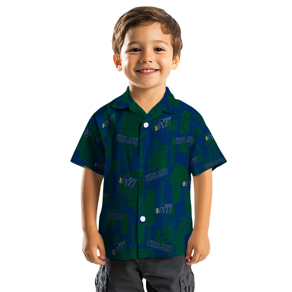 Utah Jazz Hawaiian Shirt - Turtle Lines utah jazz turtle lines navy hawaiian shirts top rated