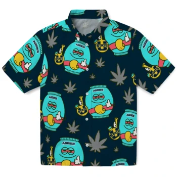 utah state aggies bong smile navy hawaiian shirts best selling
