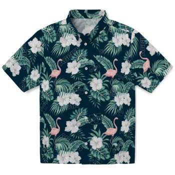utah state aggies flamingo palms navy hawaiian shirts best selling