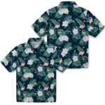 Utah State Aggies Hawaiian Shirt – Flamingo and Hibiscus