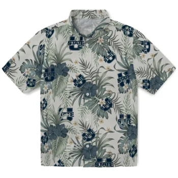 utah state aggies hibiscus designs beige hawaiian shirts best selling